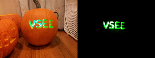 VSee carved pumpkin