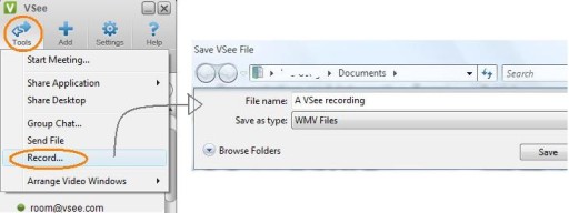 VSee record video