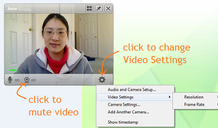 VSee tips video settings menu