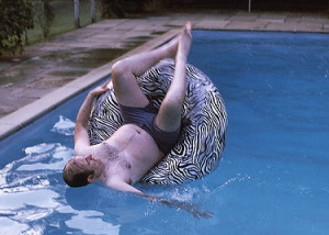 tipping over pool fun