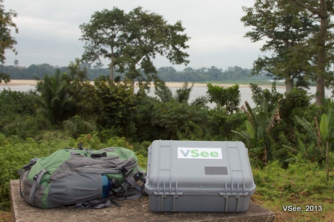 VSee telemedicine kit in Gabon jungle