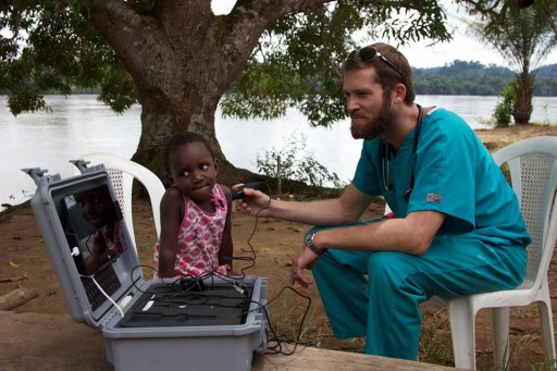 VSee Gabon village visit child