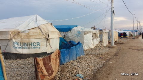 UNHCR Syrian refugee camp 