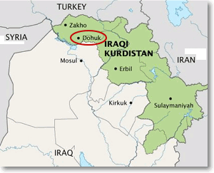 Duhok Iraq Kurdistan map