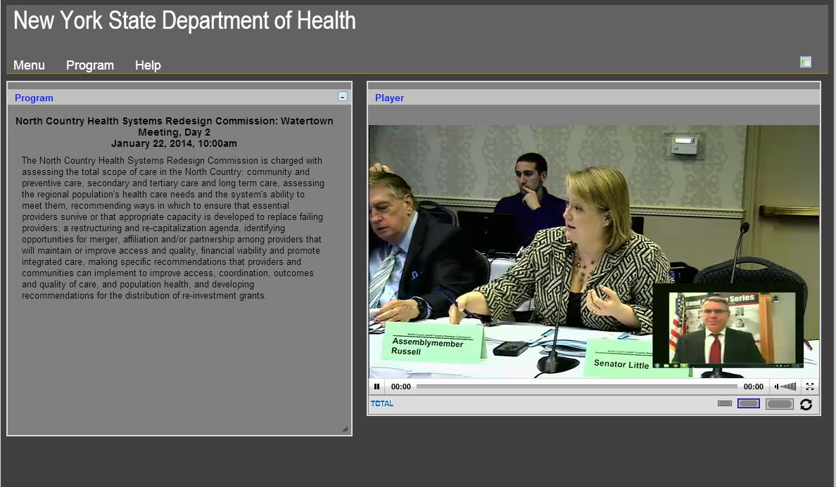 Total Webcasting NYS Health Department