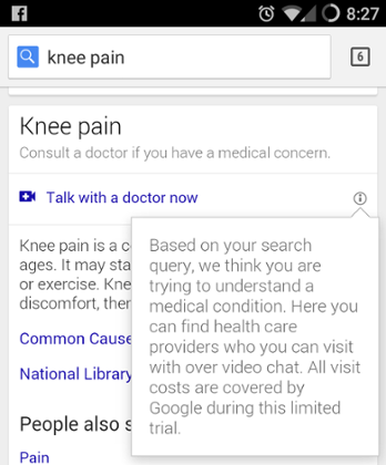 Google  doctor video visit
