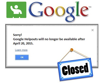 helpouts shutting down google april vsee