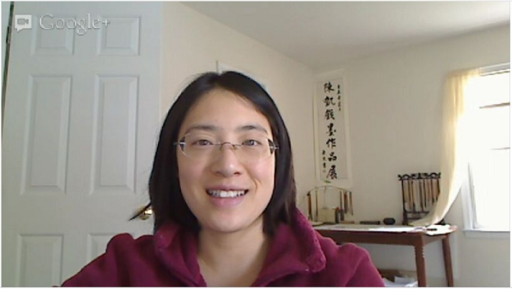 Google+ Hangouts main video window (audio-activated)